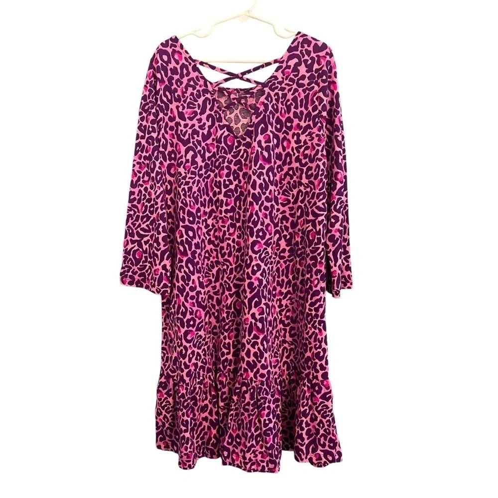 3/$30 ☀️ Lilly Pulitzer Jena Dress My Favorite Spot Animal Print Pink